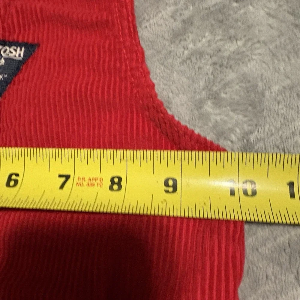 Oshkosh Bgosh Overalls Baby 6 Months Red Corduroy